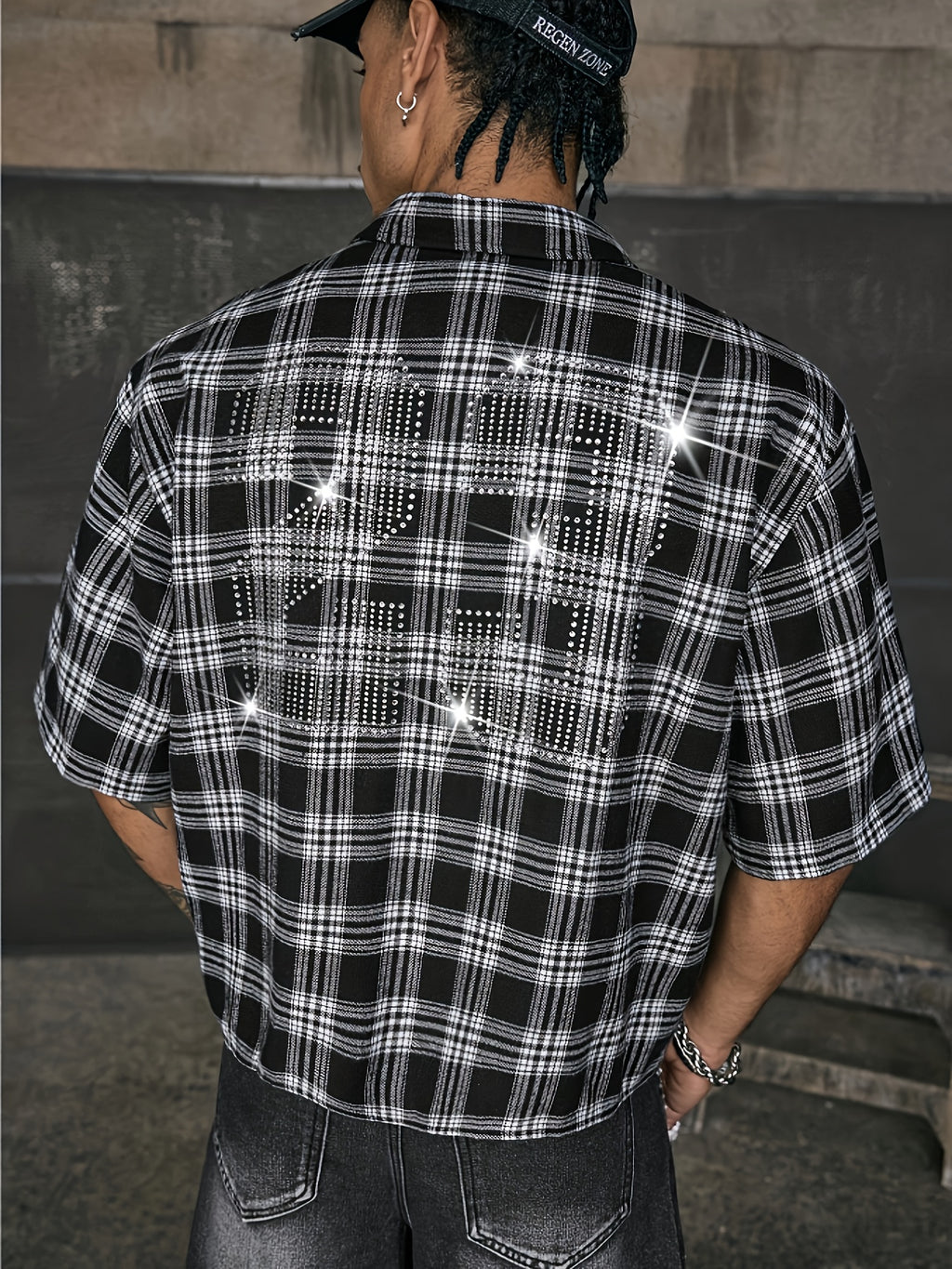 Chemise décontractée à manches courtes et imprimé patchwork, coupe ample, col à revers, plusieurs tailles pour homme