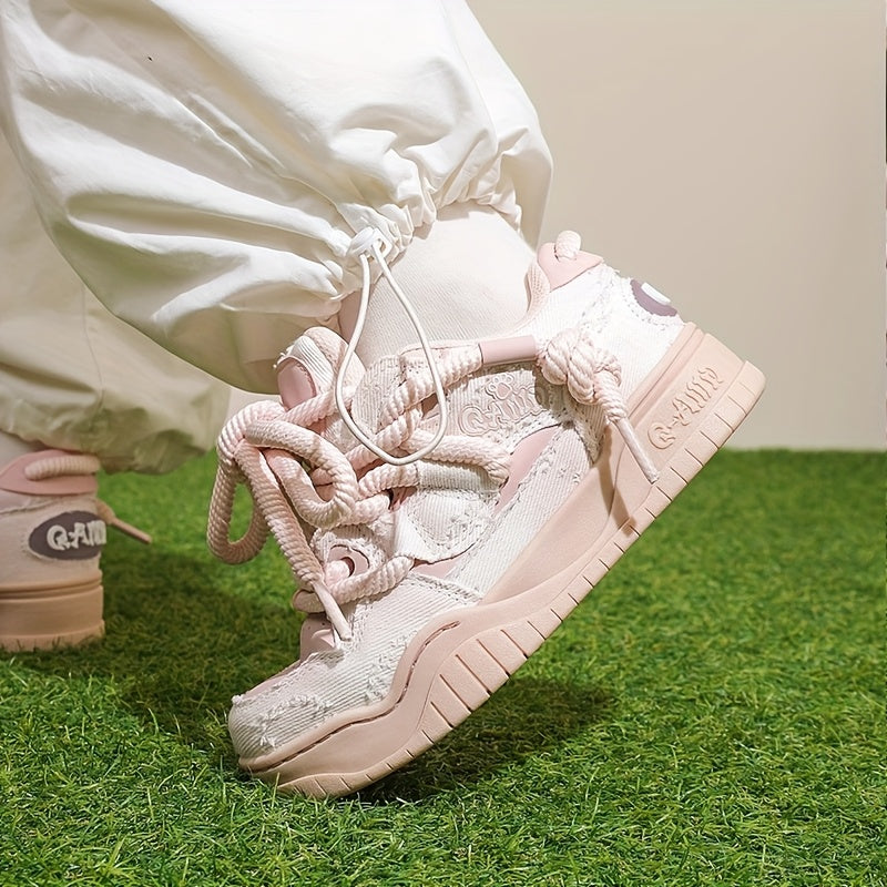 [ténis] Sapatos de Skate Unissexo com Sola Grossa e Plana que São Elegantes e Versáteis, Perfeitos para Desportos ao Ar Livre e Fitness. Estes Sapatos Modernos São Projetados Especificamente para Skate e Adequados para Rua e Exterior