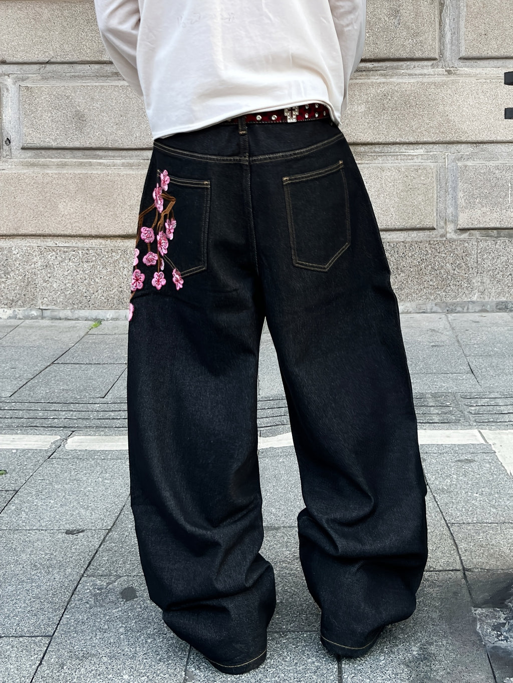 Dark Bloom Denim — Black Plum