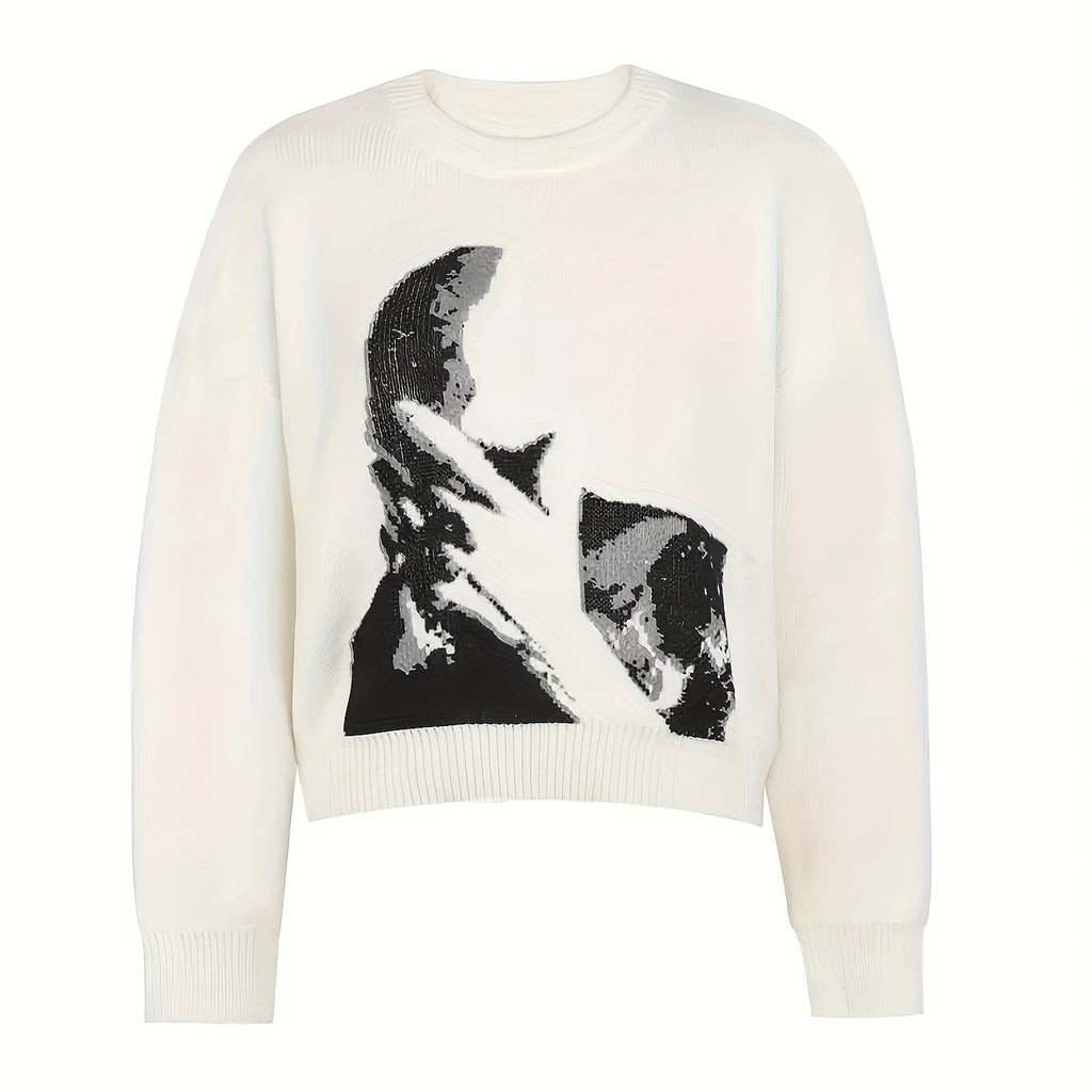 Dark Face Graphic Knit